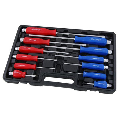 12pc Screwdriver Set Flat & Pozi in BMC - Magnetic Tips with Pound Thru CT1506