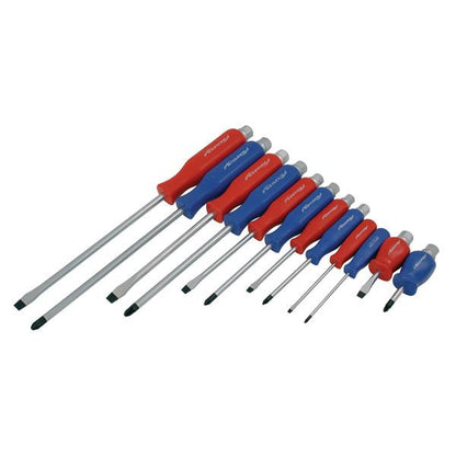 12pc Screwdriver Set Flat & Pozi in BMC - Magnetic Tips with Pound Thru CT1506