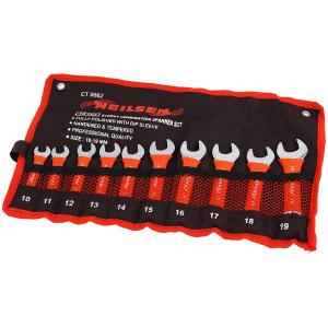 10-Piece Stubby Combination Spanner Set 10-19mm with Dipped Handles CT0662