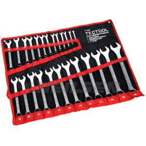 25pcs TECTOOL Drop Forged Combination Spanner Set with Wallet Case CT0088