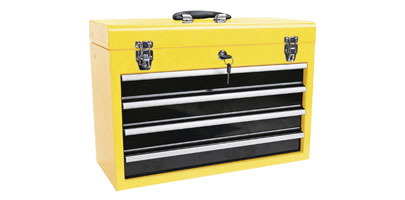 20in Portable Steel Tool Box with 4 Drawers, Cantilever Tray & Lockable Keys CT1475