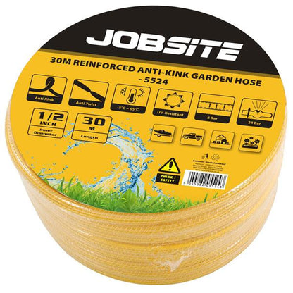 1/2" Garden Hose 30m – Reinforced Anti-Kink UV-Resistant CT5524