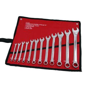 12 Piece Combi Spanner Set – AF Long Pattern Sizes 1/4" to 7/8" with Wallet CT1178