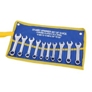 10 Piece Stubby Combination Spanner Set – Metric & Imperial Sizes 10-15mm CT1323