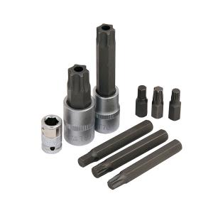 44pc S2 Steel Bit Assortment Set – Hex, Star, Spline Bits with Metal Case CT3668