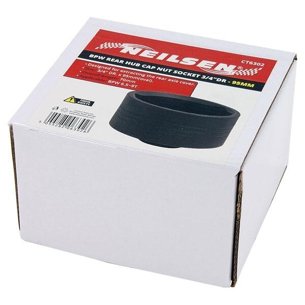 Heavy Duty 3/4" Drive 95mm BPW Rear Hub Cap Nut Impact Socket Axel Cover CT6302