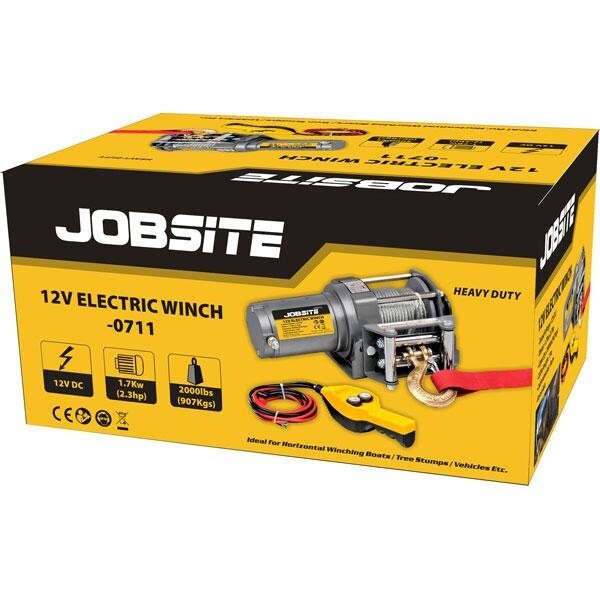 12V Electric Winch 1000 to 2000lb Reversible Car Van Boat Truck AVT Puller 0711