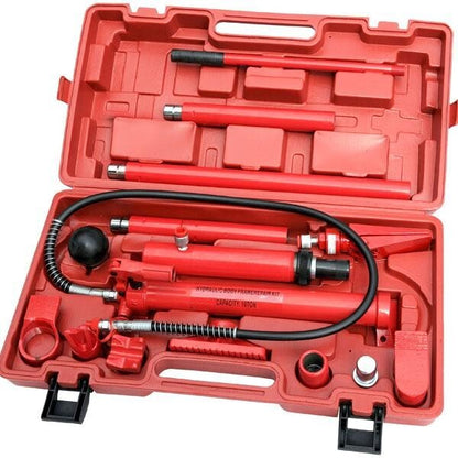 10 Ton Tonne Auto Body Hydraulic Repair Kit Tool Heavy Duty Portable Garage 0729