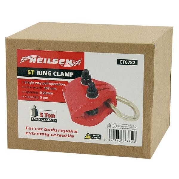 5 Ton Ring Pull Clamp Vise Auto Tightening Grips Frame Steel Single Puller 6782