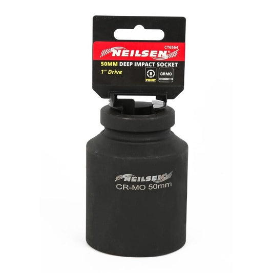 1" Inch Drive 50mm Deep Impact Socket 6 Point High Torque Garage Tool  CT6564