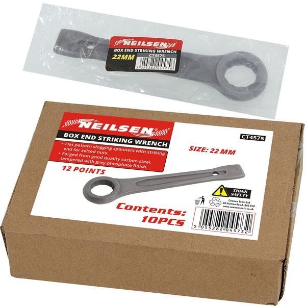 Box End Ring Spanner Striking 12 Point Carbon Slogging Flat Wrench 17mm - 85mm