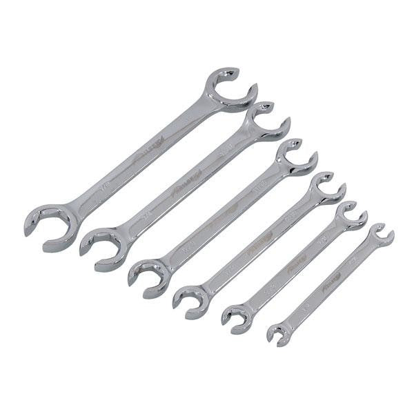 Flare Nut Wrench Set 6pcs Gas Brake Fuel Hydraulic Air Condition Line Spanner 97