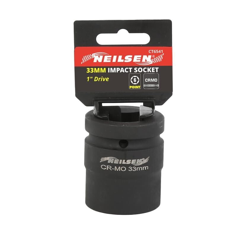 1" Inch Drive 33mm Deep Impact Socket 6 Point High Torque Shallow Tool  CT6541