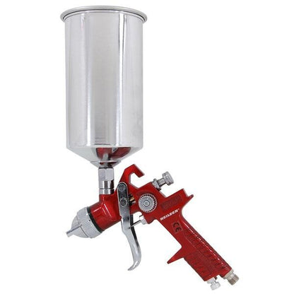 Gravity Feed HVLP Air Spray Gun With Dual Nozzles + Pressure Gauge Regulator 308