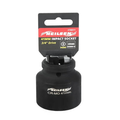 3/4" Inch Drive 41mm Short Shallow Impact Socket 6 Point High Torque Metric Tool