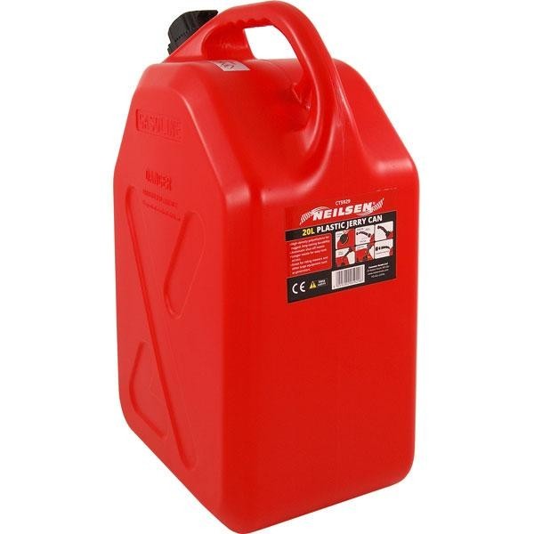 5L 10L 20L Black Red Green Jerrycan Fuel Storage Container Plastic Can + Spout
