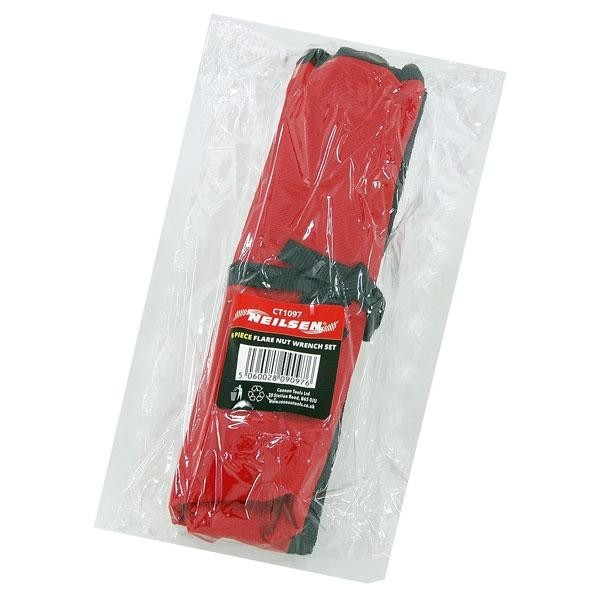 Flare Nut Wrench Set 6pcs Gas Brake Fuel Hydraulic Air Condition Line Spanner 97