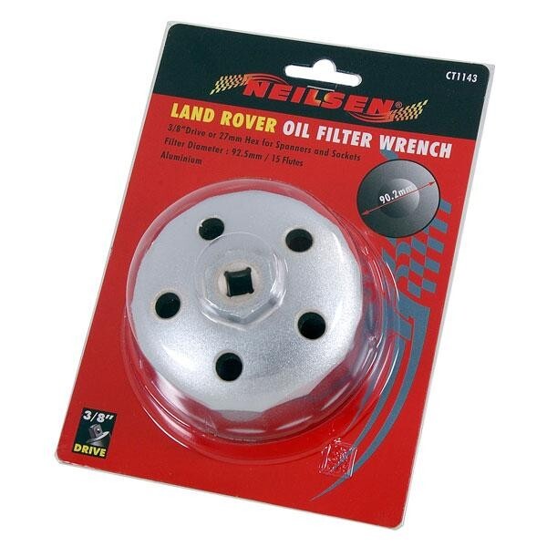 3/8" Drive Oil Filter Wrench Land Rover Jaguar Remover Cap 15 Flutes 27mm Hex 43