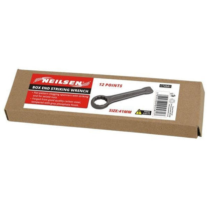 Box End Ring Spanner Striking 12 Point Carbon Slogging Flat Wrench 17mm - 85mm