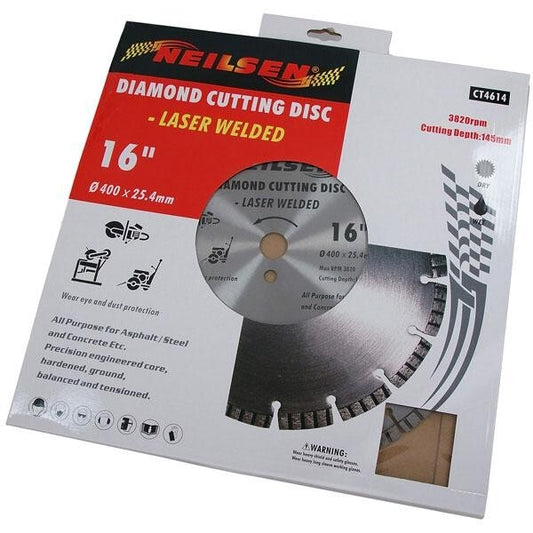 16" inch 400 mm Concrete Laser Welded Diamond Cutting Disc Masonary Steel Cutter