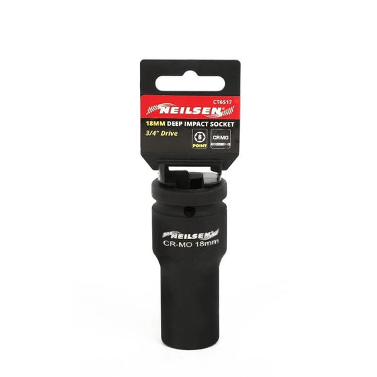 3/4" Inch Drive 18mm Deep Impact Socket 6 Point High Torque Metric Tool CT6517