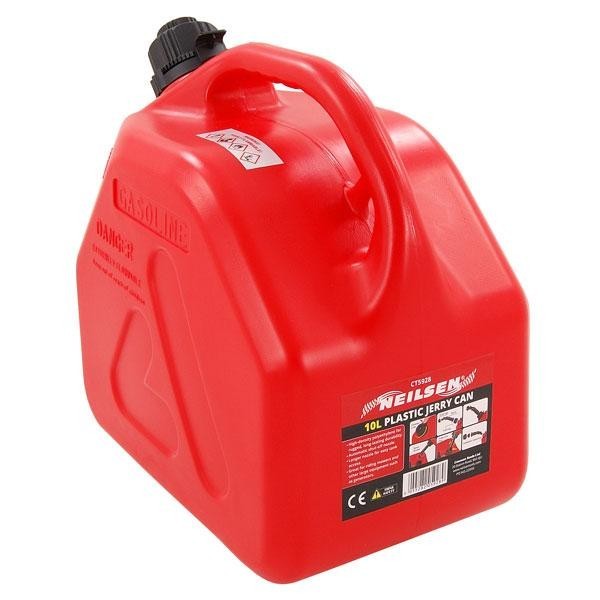 5L 10L 20L Black Red Green Jerrycan Fuel Storage Container Plastic Can + Spout