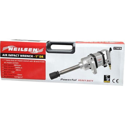 1" Inch Drive Air Impact Wrench Heavy Duty 25mm Tool Compressor + Nut Socket 78