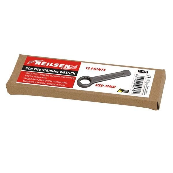 Box End Ring Spanner Striking 12 Point Carbon Slogging Flat Wrench 17mm - 85mm