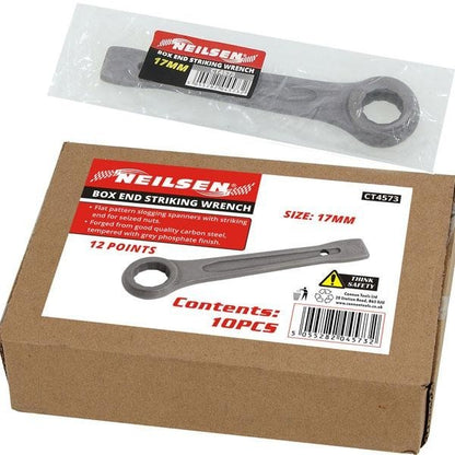 Box End Ring Spanner Striking 12 Point Carbon Slogging Flat Wrench 17mm - 85mm