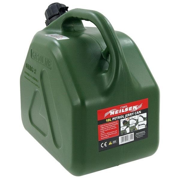5L 10L 20L Black Red Green Jerrycan Fuel Storage Container Plastic Can + Spout