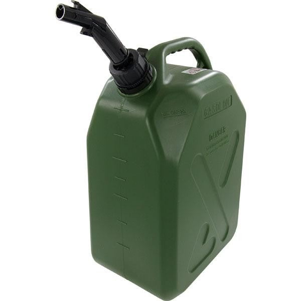 5L 10L 20L Black Red Green Jerrycan Fuel Storage Container Plastic Can + Spout