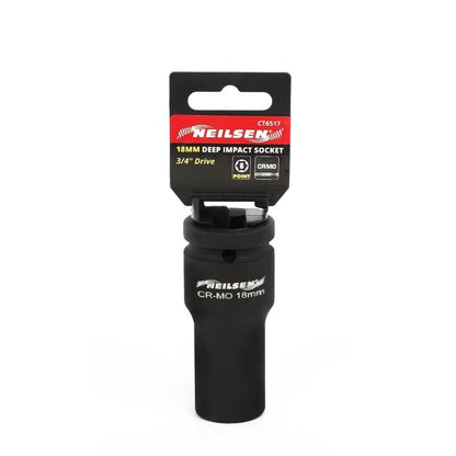 3/4" Inch Drive 18mm Deep Impact Socket 6 Point High Torque Metric Tool CT6517