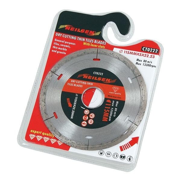 Dry Cutting Thin Tiles Blades With Laser Slots 4.5 inch Diamond Marble Cutter 22