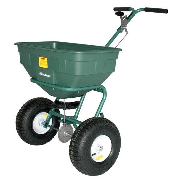 125LB Spreader Seeder Walk Behind Garden Grass Soil Fertilizer Feeder Hopper 208