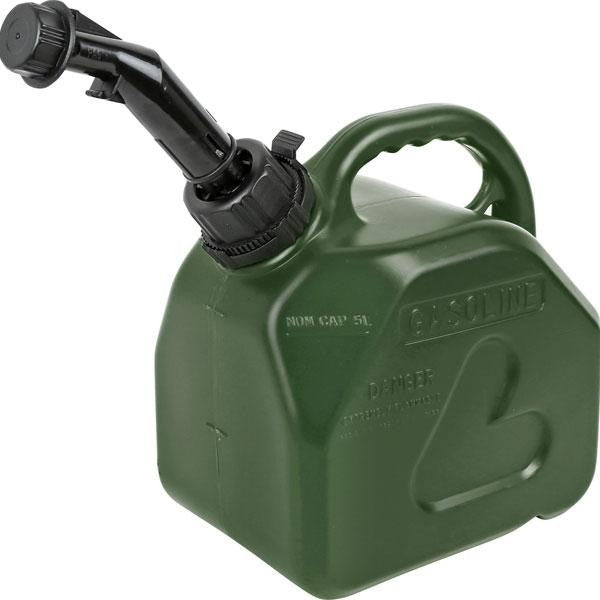 5L 10L 20L Black Red Green Jerrycan Fuel Storage Container Plastic Can + Spout