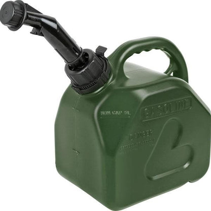 5L 10L 20L Black Red Green Jerrycan Fuel Storage Container Plastic Can + Spout
