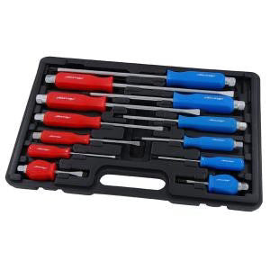 12pc Heavy Duty Screwdriver Set – Flat & Phillips Magnetic Tips Torque Use T0315
