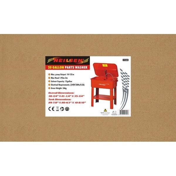 20 Gallon Parts Washer 240V Electric Degreaser Cleaner Tool Bucket Tank CT2600