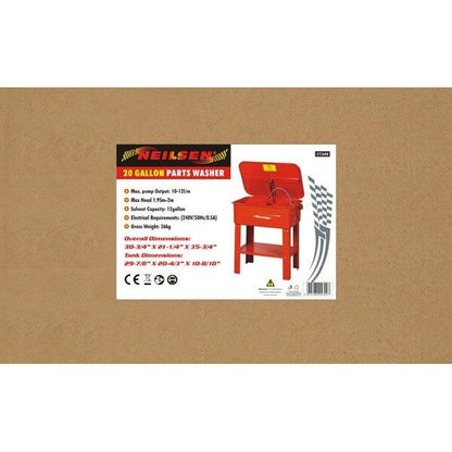 20 Gallon Parts Washer 240V Electric Degreaser Cleaner Tool Bucket Tank CT2600