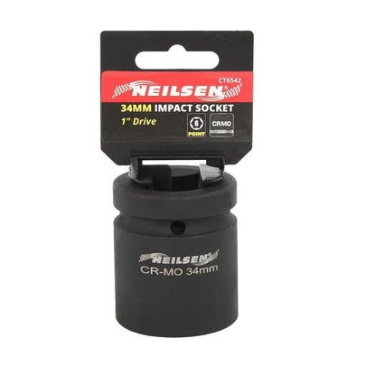 1" Inch Drive 34mm Deep Impact Socket 6 Point High Torque Shallow Tool  CT6542