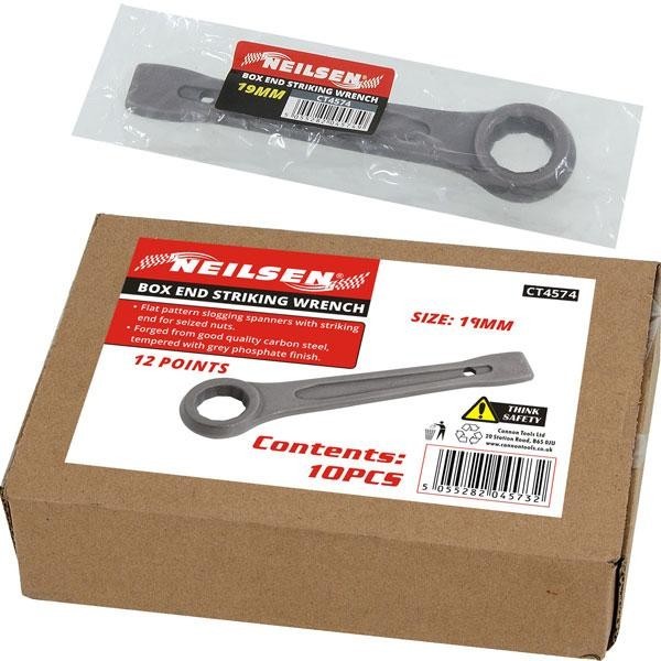 Box End Ring Spanner Striking 12 Point Carbon Slogging Flat Wrench 17mm - 85mm