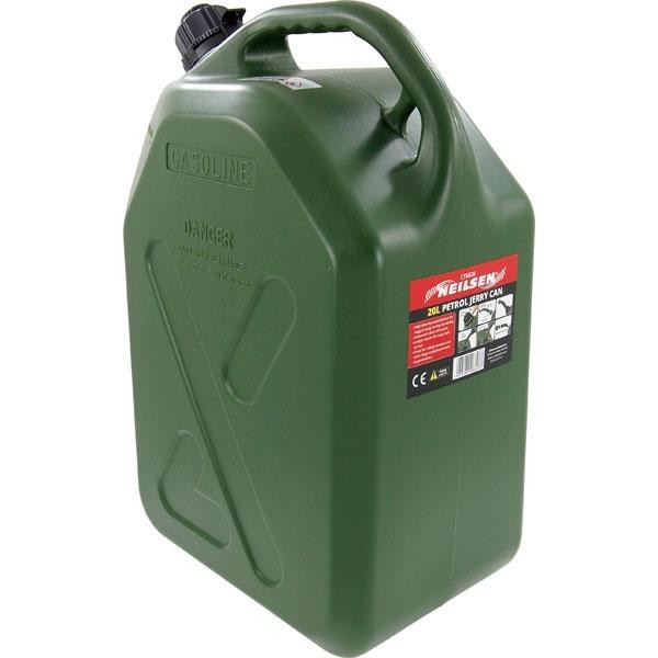 5L 10L 20L Black Red Green Jerrycan Fuel Storage Container Plastic Can + Spout