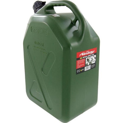 5L 10L 20L Black Red Green Jerrycan Fuel Storage Container Plastic Can + Spout