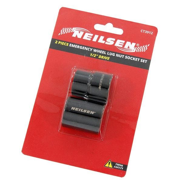 1/2" Drive Emergency Lug Nut Remover Socket Set Heavy Duty Quality Tool CT3912