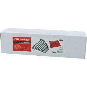 12pc Double Ring Spanner Set – 24 Sizes Black Nickel Plated for Durability 1457