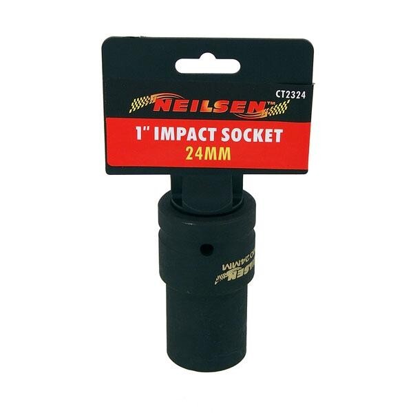 1" Inch Drive 24mm Deep Impact Socket 6 Point High Torque Garage Tool  CT2324