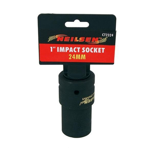 1" Inch Drive 24mm Deep Impact Socket 6 Point High Torque Garage Tool  CT2324