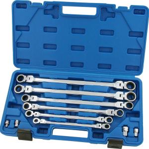 10pc Swivel-Head Ratchet Spanner Set – Flexi Dual Sizes 8–19mm 72 Tooth CT3037