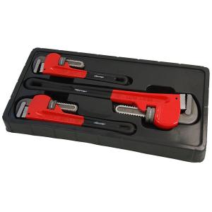 3 Piece Pipe Wrench Set – 10", 12" & 18" Wrenches in Durable Box CT2106