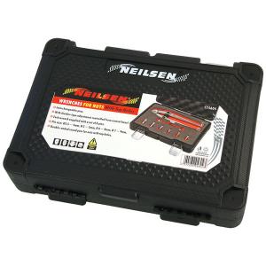 Wrench Set for Nuts with Top Holes – Interchangeable Pins, 8pcs Included CT4604